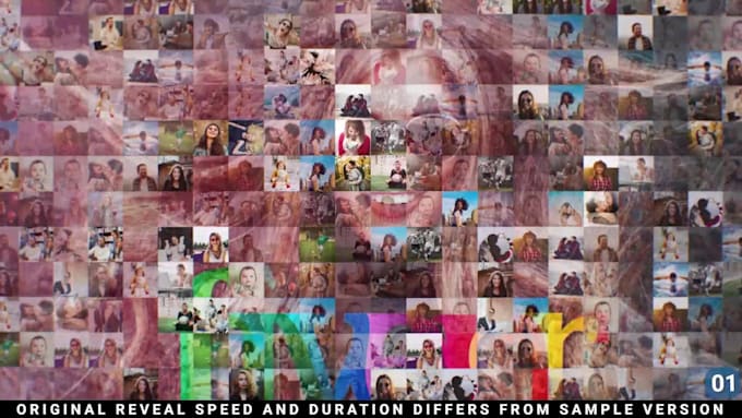 make photo mosaic logo animation intro,mosaic intro video photo mosaic video