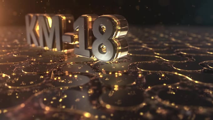 animate luxury gold particles logo intro