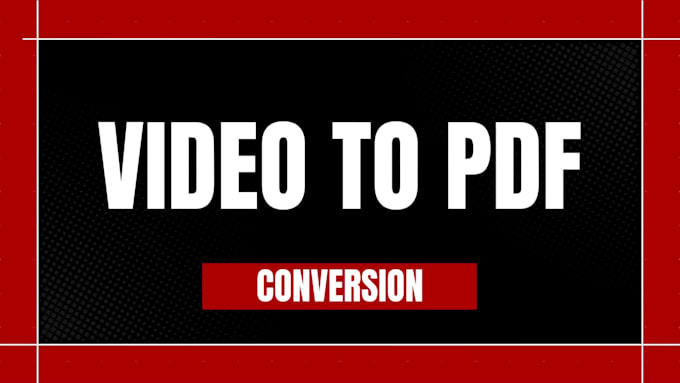 do video to PDF and PDF to video conversion