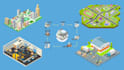 3d isometric map, tourist map, event map, or isometric vector map illustration