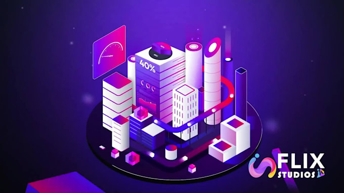 create a 100 percent custom 2d isometric explainer video for saas and tech