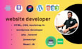 mobile responsive wordpress website design or custom all website development