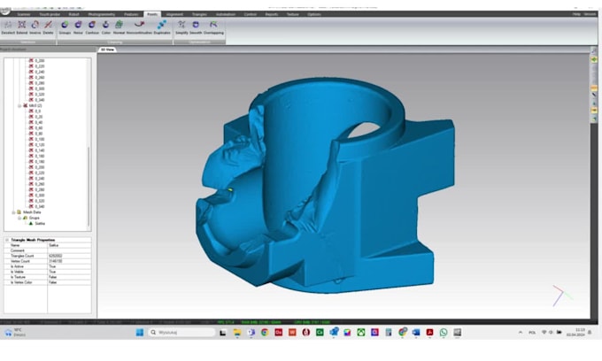 do reverse engineering cad model use quick surface modelling parametric software