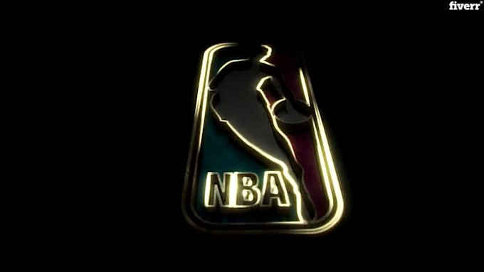 create 3d glowing epic metal logo animation
