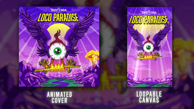 animate artwork cover in motion graphics for spotify canvas