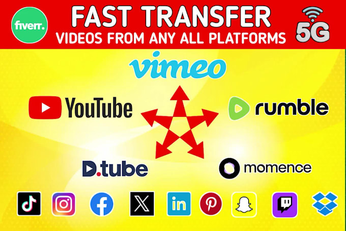 transfer videos from youtube to vimeo or reverse to another platform