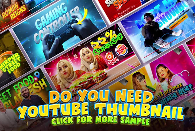 do amazing youtube thumbnail design