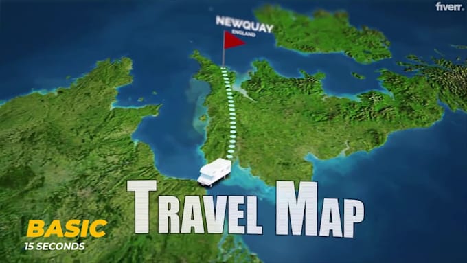 do travel route map animation for tiktok youtube