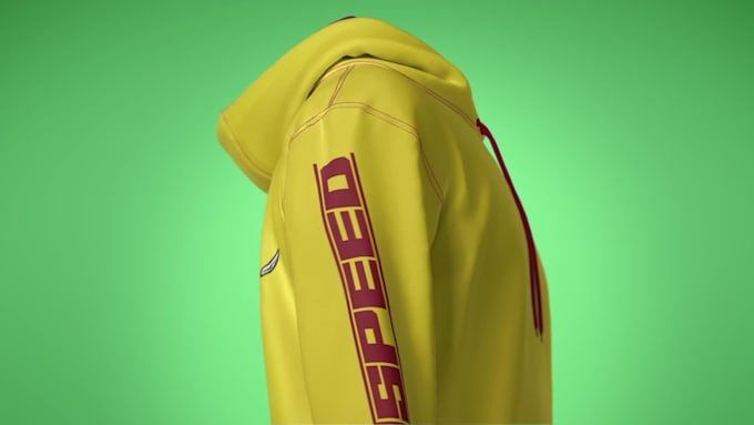 make a 3d mockup video for hoodies