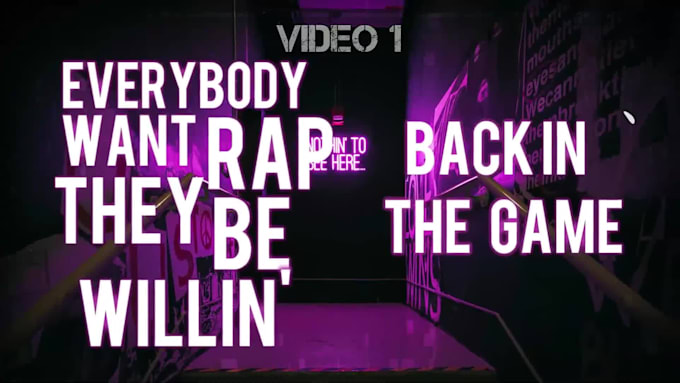 edit a cool animated lyric video