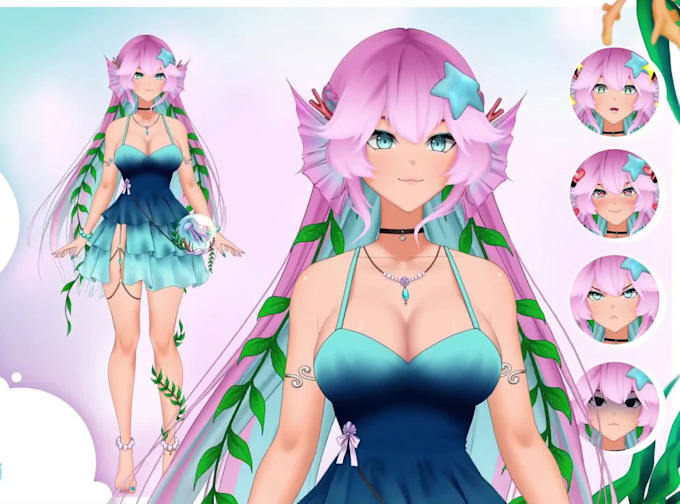 draw 2d vtuber character, live 2d rigging, live 2d vtuber, v tuber, 3d vtuber