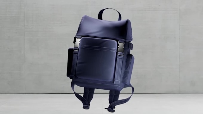 render a realistic 3d bag model, 3d bag animation, 3d bag design, backpack