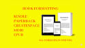 do kindle formatting, amazon KDP paperback, epub, format book