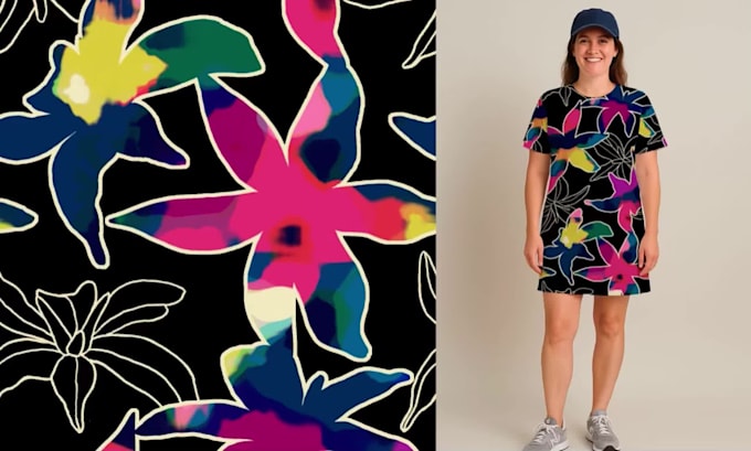design seamless floral patterns for textile, fabric prints
