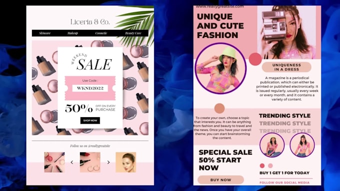 design klaviyo template and klaviyo email design for flows