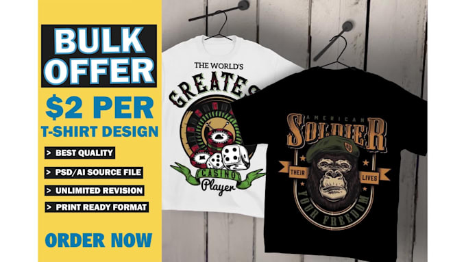 make custom t shirt design and bulk t shirts design