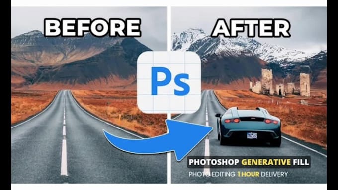 do any photo editing using generative fill, photoshop ai