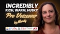record pro gritty, powerful, deep female voice overs for commercials, explainers