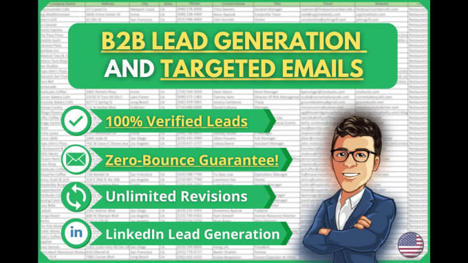 Hire a freelancer to provide b2b lead generation for any industry