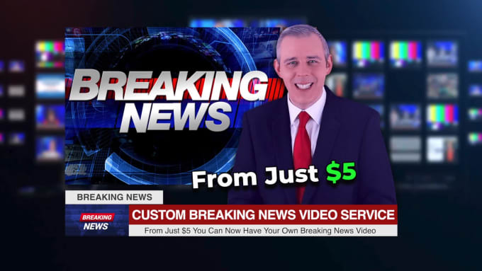 Be your spokesperson in a breaking news video promotion by Paultoole |  Fiverr