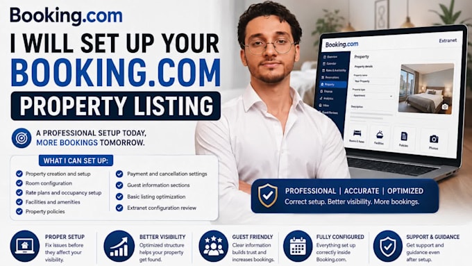 professionally setup your booking com listing