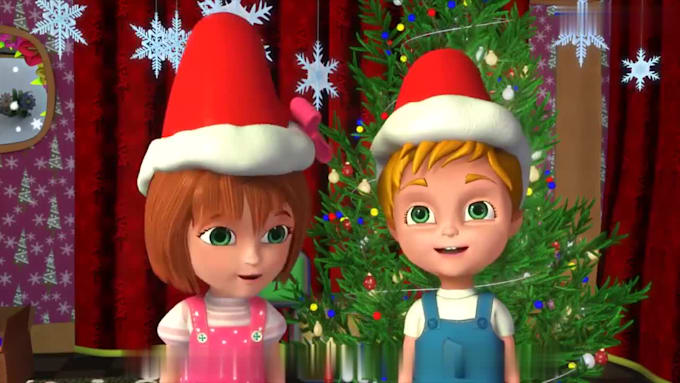 3d christmas animation, santa claus animation, cartoon christmas animation