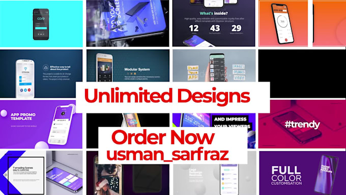 create a unique mobile app promotion in 4k