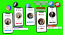 create 3d phone subscribe follow button lower thirds animation