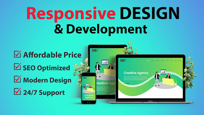 design responsive website or wordpress website design
