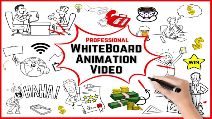 create engaging and professional custom whiteboard explainer video animation