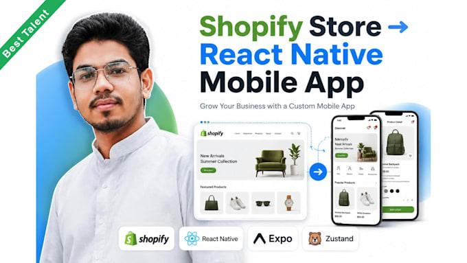 develop android and ios apps connected to your shopify store