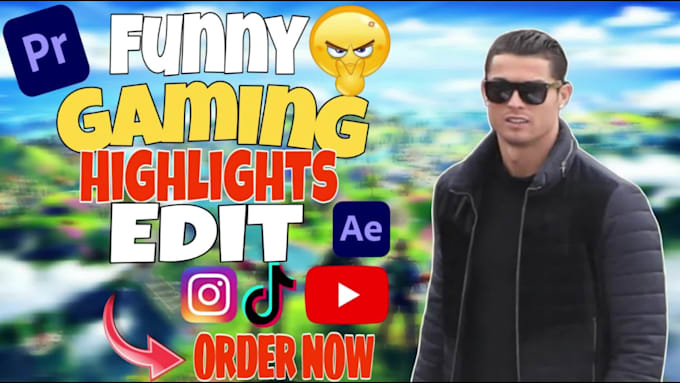 do funny gaming video and fortnite video editing for youtube