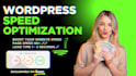 do premium speed optimization for wordpress, fix the backend