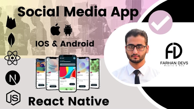 Develop social media mobile app using react native by Mfarhan1998 | Fiverr