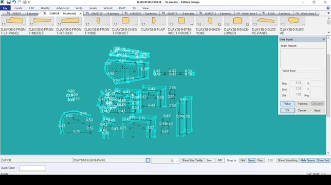 do digital sewing pattern with grading, PDF,dxf pattern making
