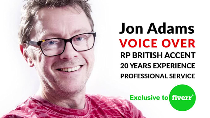 Top 10! I will record a professional british english male voiceover