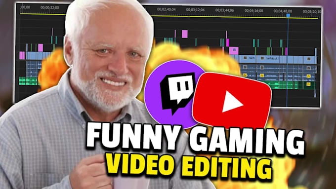 edit a funny gaming video with memes for youtube and tiktok