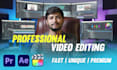 professional video edit and youtube video editing
