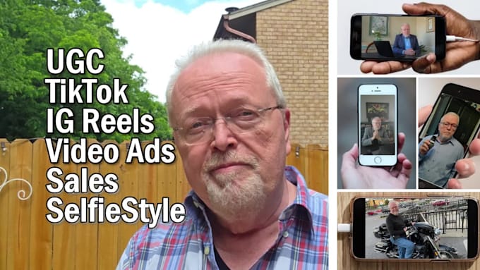 create user generated content senior male ugc actor for tiktoks reels ads videos