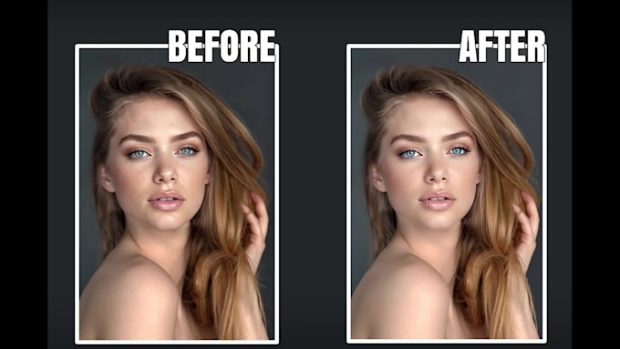 do high end skin retouching, beauty portrait retouch professional photo editing