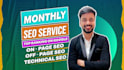 complete monthly SEO service package for google top ranking