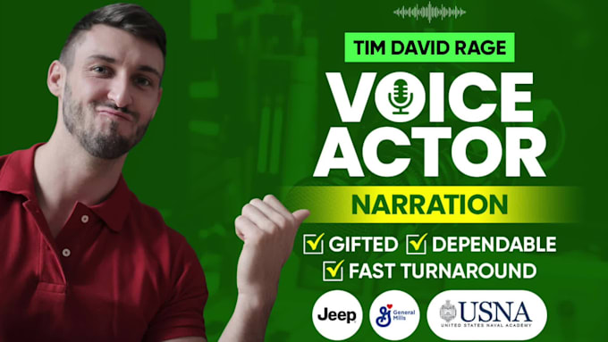 record a professional american male voice over narration
