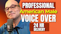 record a real american male voice over not ai