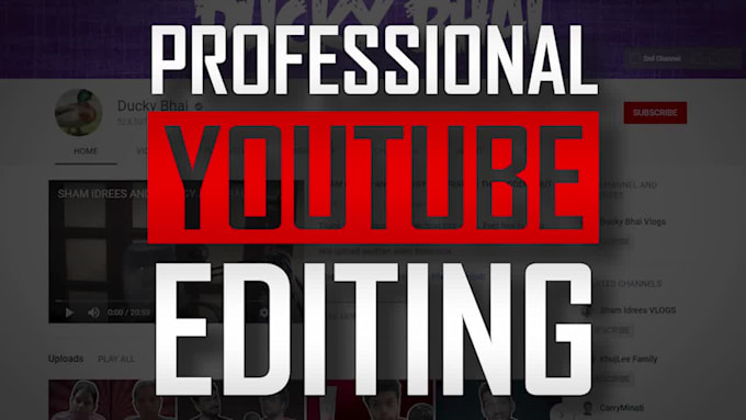 be your video editor for youtube video editing