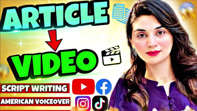 convert your article to video using invideo