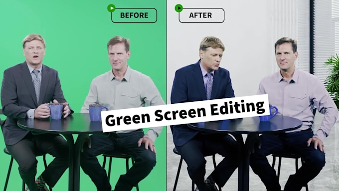 do professional green screen removal and background change