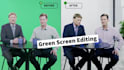 do professional green screen removal and background change