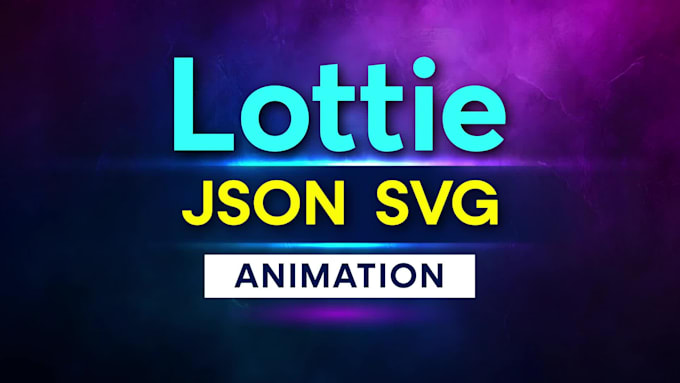 create lottie json svg animation for website app