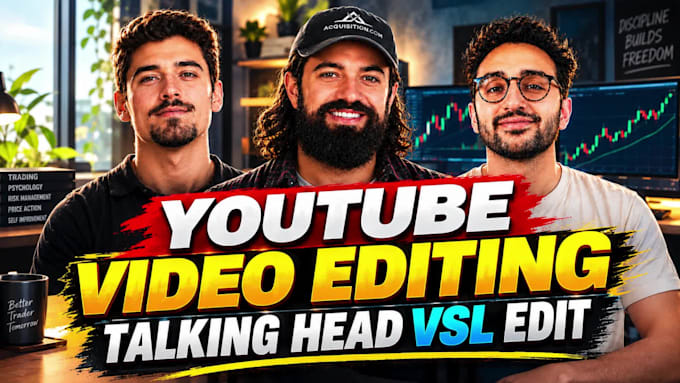 do youtube video editing, talking head and vsl video editing