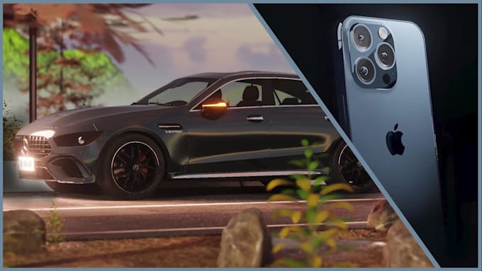 create a 3d commercial animation and render